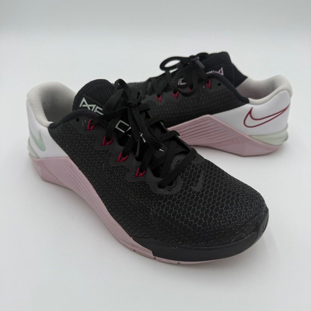 Nike Metcon 5 Noble Red Lace Up Training Tennis Shoes Sneakers 8 Athletic Sporty